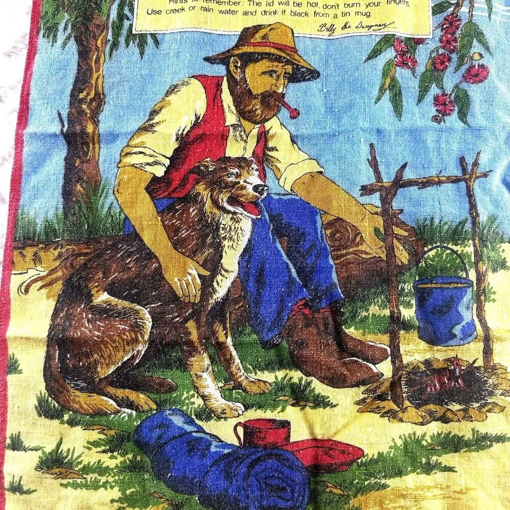 Billy‎ tea Australian -Towel, Hand towel, Decorative drying towel. 27” x 17”